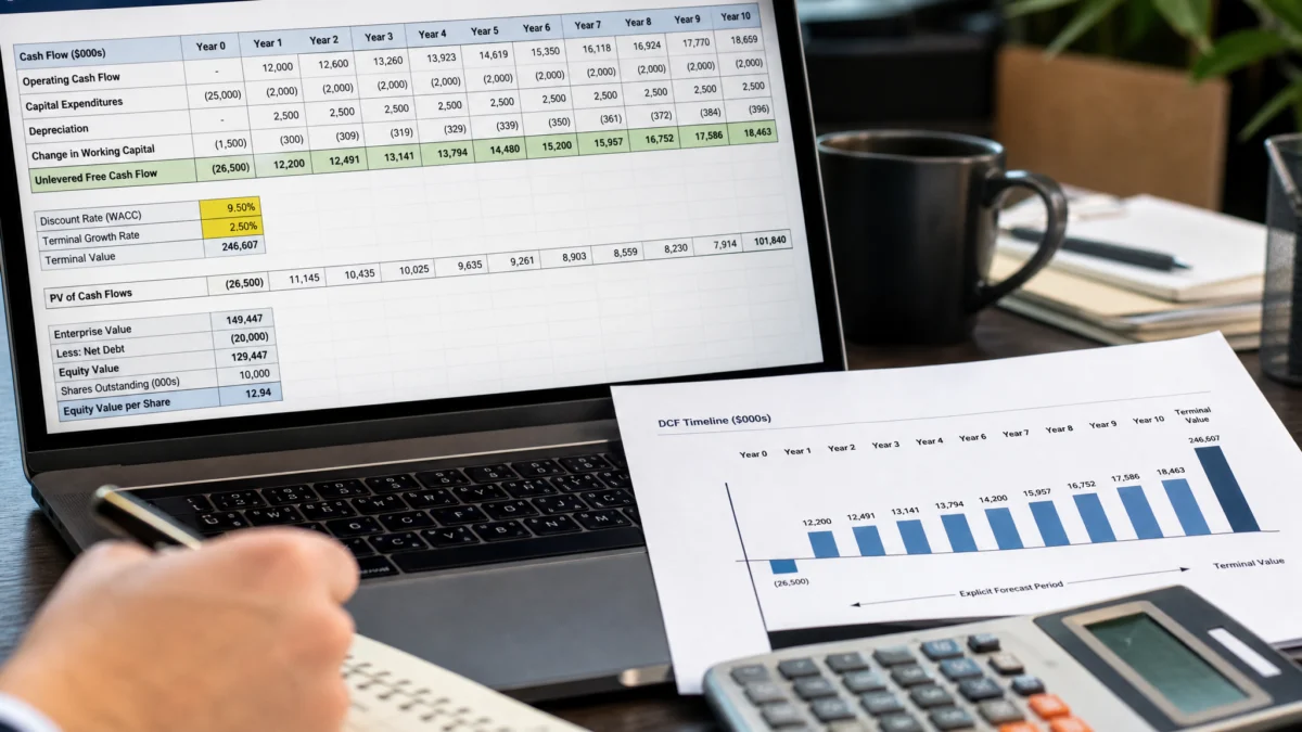 Calculer un DCF étape par étape en 2026 — dcf