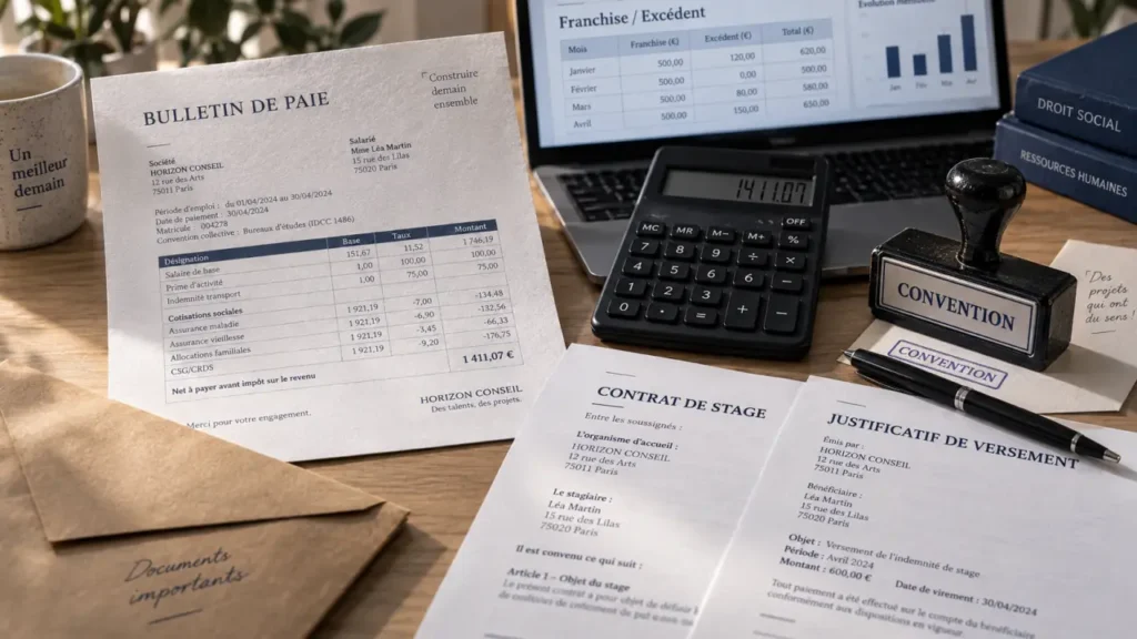 Fiche de paie pour stagiaire : le bulletin devient nécessaire au-delà de la franchise 1 fiche de paie pour stagiaire : bulletin au-delà de la franchise