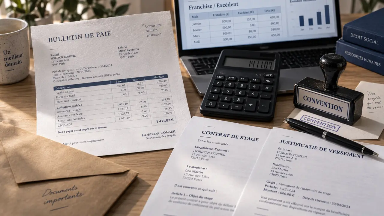 Fiche de paie pour stagiaire : le bulletin devient nécessaire au-delà de la franchise 1 fiche de paie pour stagiaire : bulletin au-delà de la franchise