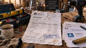 Ouvrir une entreprise dans le bâtiment sans diplôme : 3 voies légales avant le premier chantier 2 Ouvrir une entreprise dans le bâtiment sans diplôme : devis BTP et qualification vérifiée