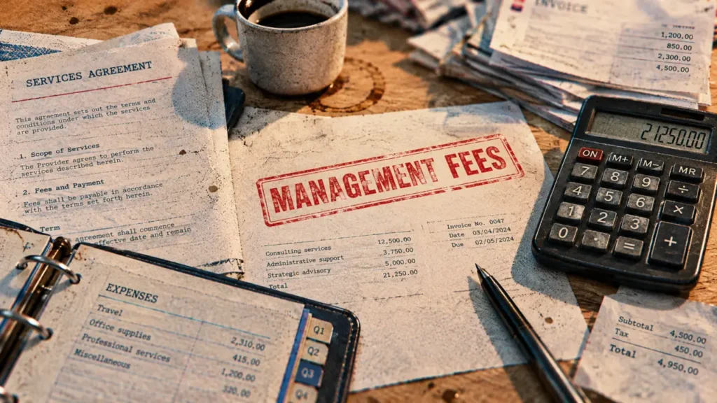 Managements fees : preuves de services réels via factures et documents comptables